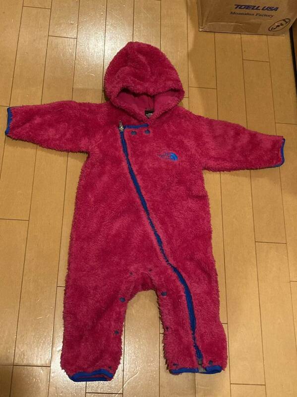 THE NORTH FACE ノースフェイス　NAB46007ベビーフリーススーツ　Baby's FLEECE SUIT kid's ピンク　F70-80㎝ おくるみ　ロンパース