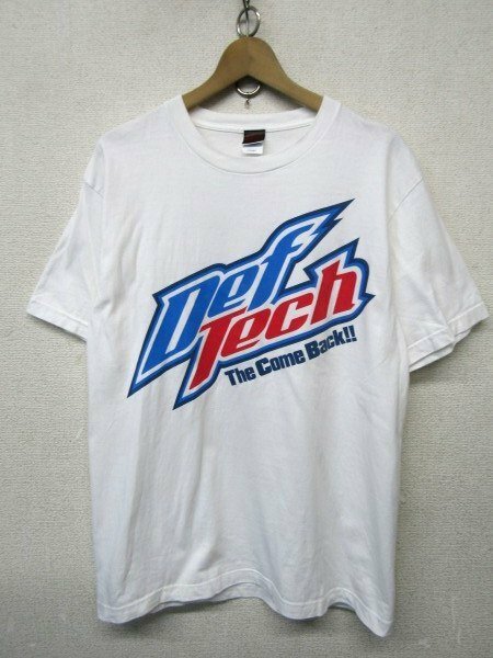 V0697：DefTech The Come Back 2011 デフテック 半袖Tシャツ/白/L バンドTシャツ プリントTシャツ：35