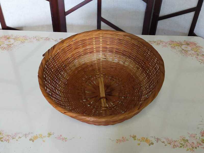 竹かご　編みかご　天然素材 昭和レトロ