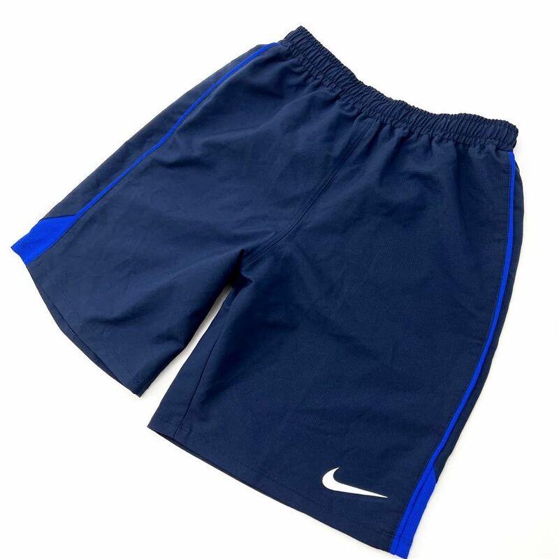 ナイキ ☆ NIKE ハーフパンツ ショートパンツ ナイロンパンツ XL 170 ユースサイズ ネイビー ブルー 春夏の着回し◎ トレーニング■Ja4262