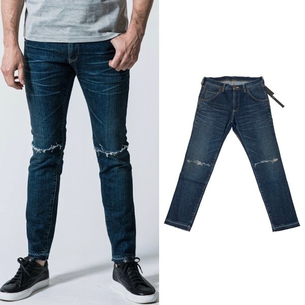 21SS限定 新品3.6万 wjk Ripped Wash Slim Jeans　デニム パンツ ジーンズ　　　　　　　AKM ジュンハシモト 1piu1uguale3