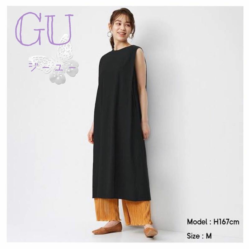 sale!新品タグ付☆ GU ジーユー☆ショルダータックワンピース