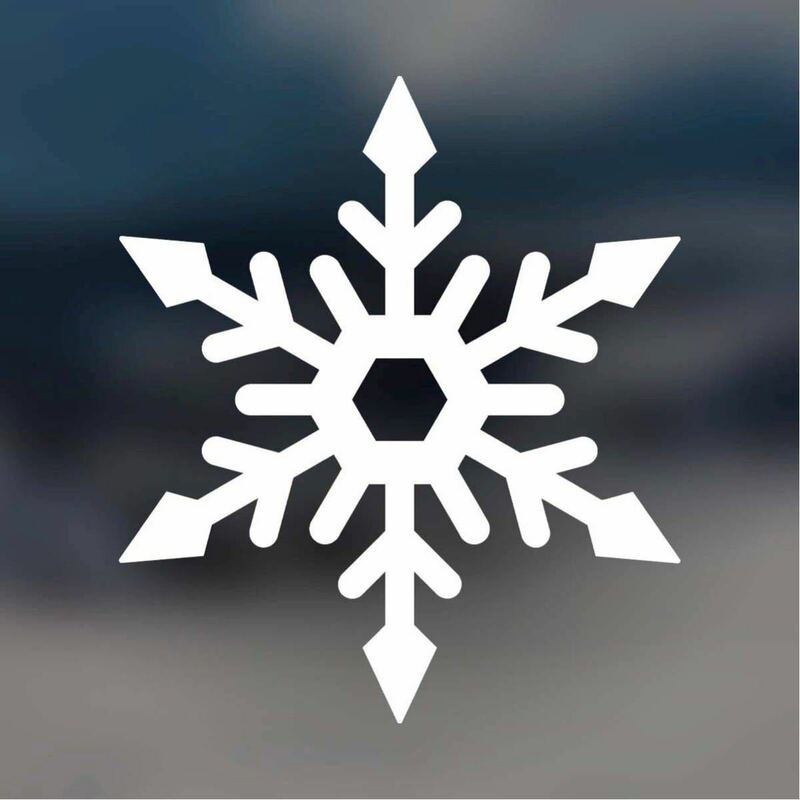 【カッティングステッカー】雪の結晶ステッカー ウィンタースポーツ 冬キャンプ スノーボード スノボ スキー アウトドア 雪遊び ゲレンデ
