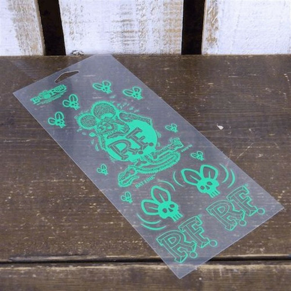 ラットフィンク Rat Fink 抜きデカールSkull Fly Decals (RDF035:グリーン) 人気 ステッカー シール