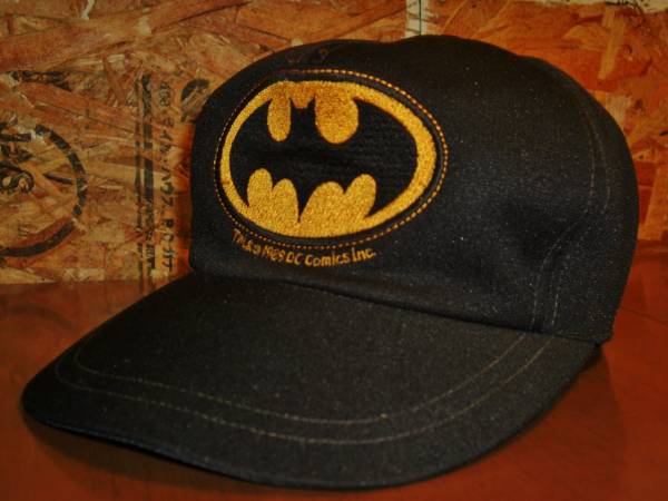 バットマン BATMAN ベースボールキャップ 80sビンテージ USA 黒 帽子 K20C117