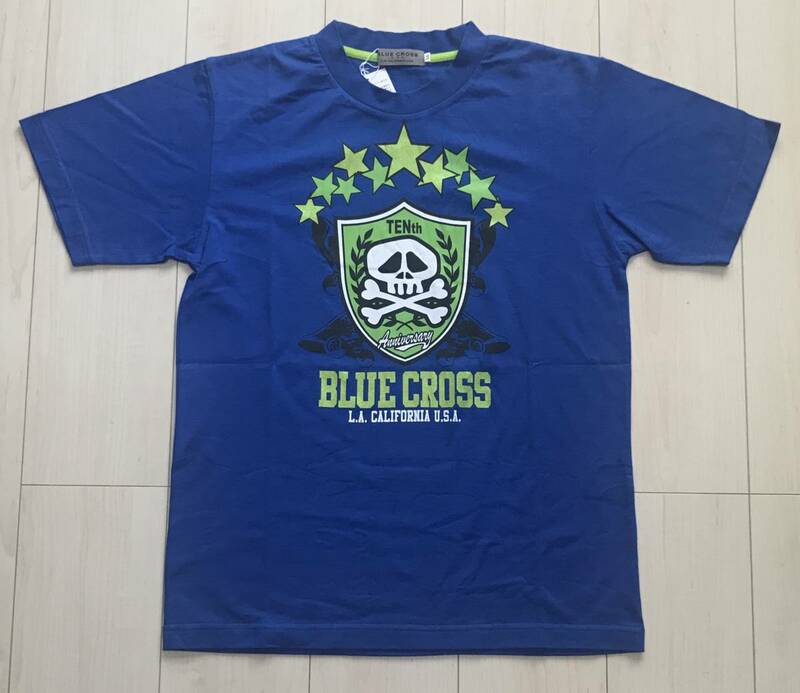 BLUE CROSS　10周年記念　シリアル 限定　半袖　Tシャツ 【 LL ( S 程度) / 青 / ブルー 】 未使用　新品同様　スケボー　スノボー