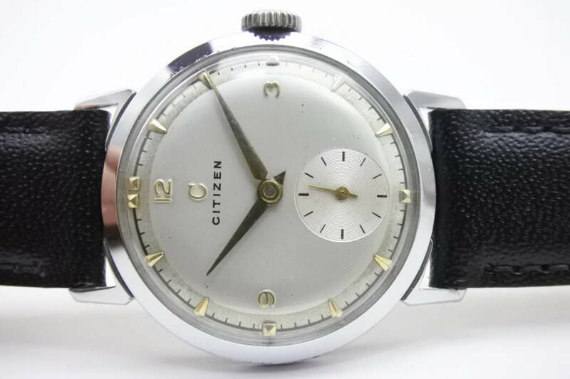 ☆☆☆貴重1940～1950年頃　 CITIZEN シチズン　Cマーク　スモールセコンド 手巻き紳士腕時計　美品