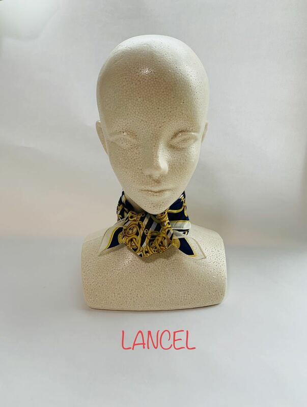ランセル　LANCEL シルクスカーフ　スカーフ　 大判スカーフ　シルク　絹　日本製