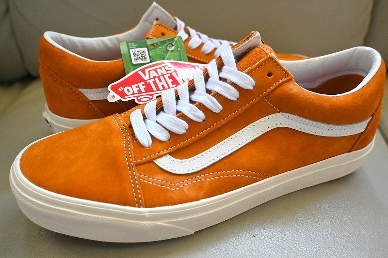 新品未使用 USA企画 VANS OLD SKOOL オールドスクール ピッグ スエード 撥水 Pig SUEDE オレンジ 10450円 US10 28センチ 革 送料無料