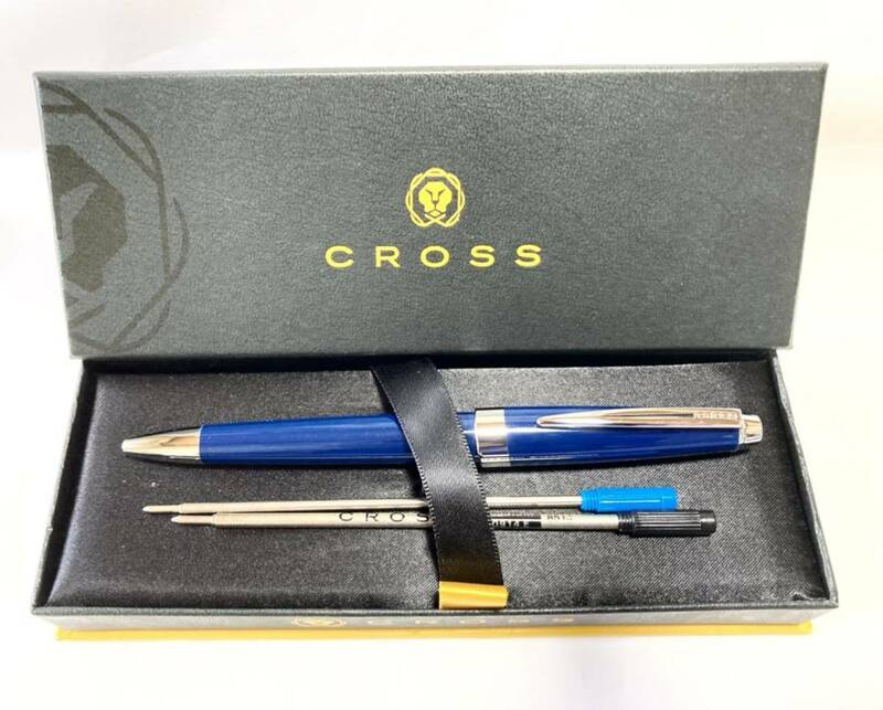 【美品】CROSS クロス ボールペンアベンチュラ　AT0152 青黒リフィル2本付き