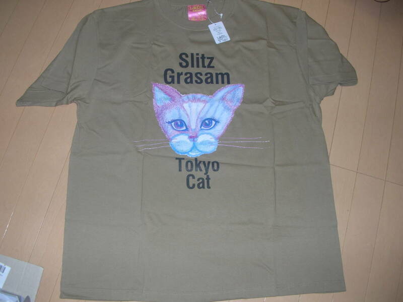 LOVE　CAT　　TOKYOCAT　超ビッグTシャツ　猫　猫柄　ベージュ