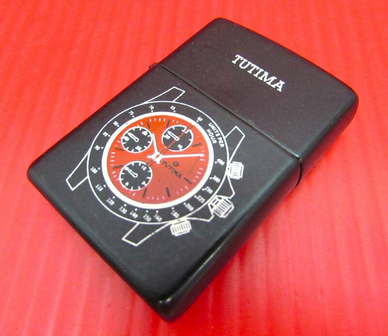 Zippo ジッポー TUTIMA チュチマ A/ⅩⅢ ドイツ腕時計 マット ブラック オイルライター 着火確認済み