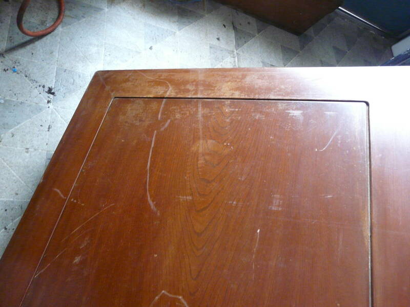 欅、剥く材、座卓、長方形、テーブル、レトロ