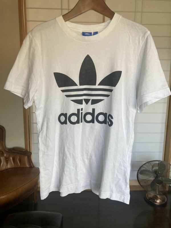 adidas 半袖Tシャツ アディダスオリジナルス トレフォイル ロゴTシャツ 白