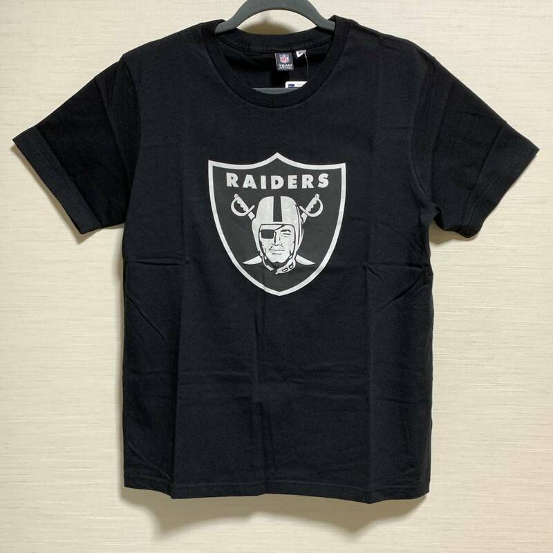 GU(ジーユー) - MEN グラフィックT (半袖) NFL RAIDERS(レイダース) 黒色 Mサイズ ( 未使用 大人気完売品 ) Tシャツ