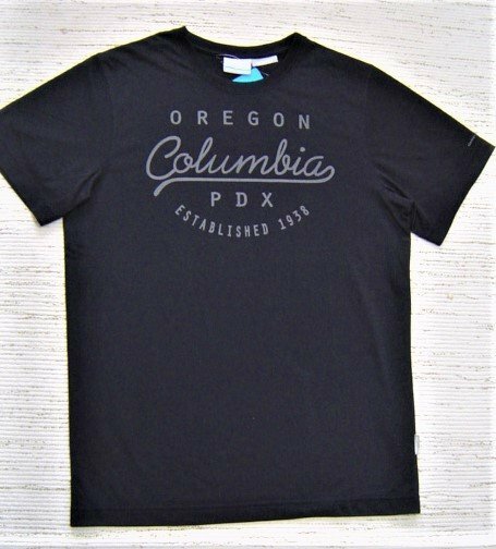 セール 20% off Columbia コロンビア オレゴン プリントＴシャツ 半袖 吸水速乾 UPF15 アウトドア 黒 M PM4832 メンズ 人気 おすすめ