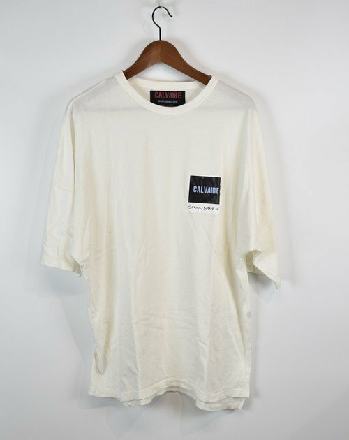 CALVAIRE/カルヴェール　15SS　胸プリントTシャツ　サイズ：S　カラー：ホワイト 20n06