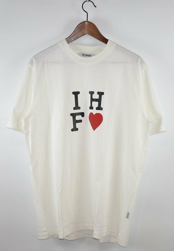 SUNNEI/スンネイ　IHFプリントTシャツ　MH01FC064　サイズ：M　カラー：ホワイト　22n06