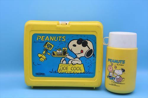 90s Thermos スヌーピー JOE COOL メタルランチボックス/ヴィンテージ サーモス ピーナッツ/ジョークール/169377115