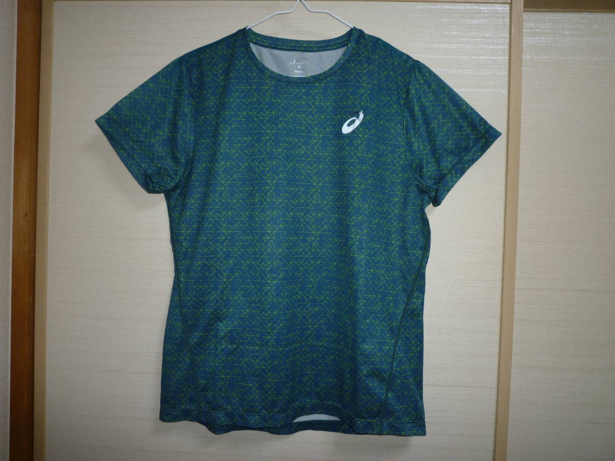 アシックス ASICSMOTIONDRY 半袖シャツ緑 Sサイズ