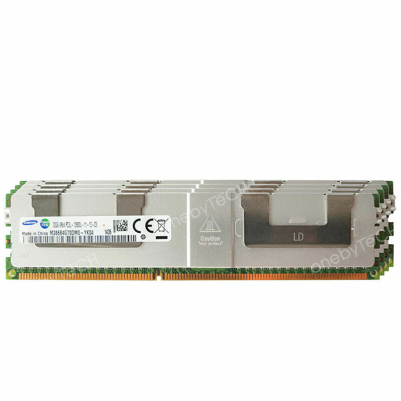新品 Samsungサムスン128GB(32GB×4枚) 4Rx4 DDR3-1600MHz/PC3L-12800L 240pin サーバーメモリRegistered LRDIMM 送料無料