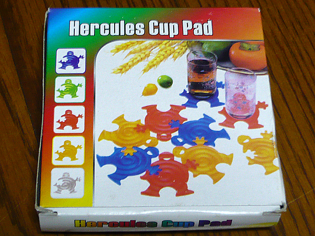 ☆新品 グラス パズルコースター 6枚 Hercules Cup Pad