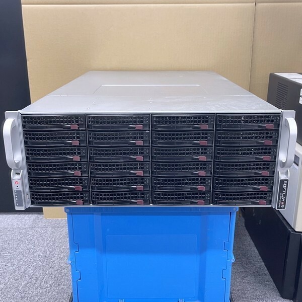 ＠SZ676 万世鯖本舗 4U 3.5 36ベイ SuperMicro TrueNAS SuperStorage X10DRi-T4+ 10GbE x4 1000Wx2 E5-2697v4x2基 36コア72スレ DDR4-512G