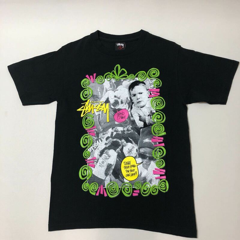 STUSSY kids PHOTO限定 Tシャツ ( ステューシー レア old チャプト 記念 限定 総柄 フォト レア Tee ) ②