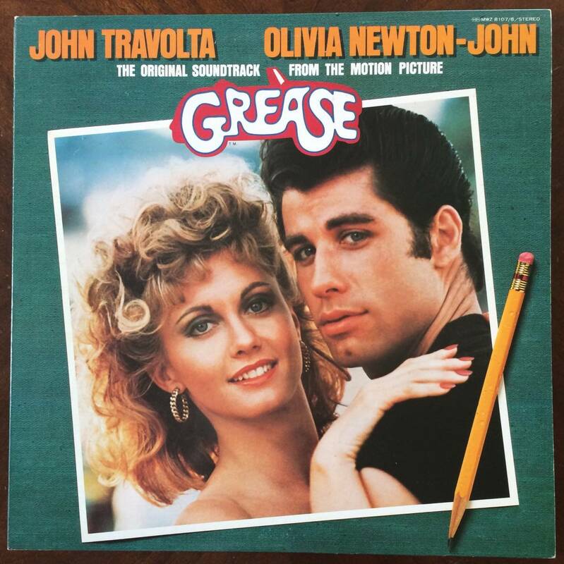 【 LP レコード ： 】GREASE　グリース　オリジナルサウンドトラック　ジョン・トラボルタ　オリビア・ニュートンジョン