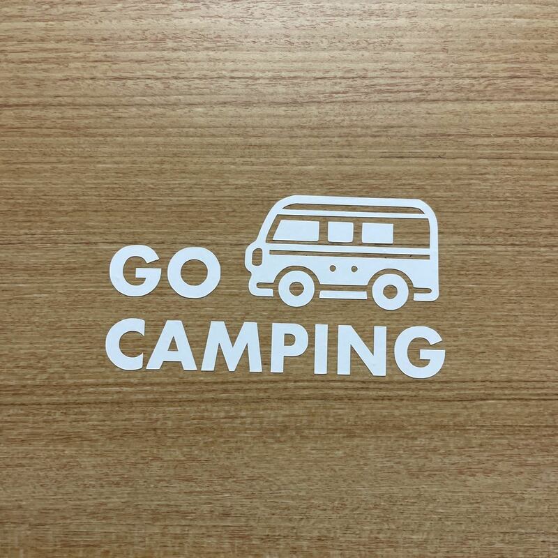 78. 【送料無料】 GO CAMPING カッティングステッカー バス キャンプ CAMP アウトドア【新品】