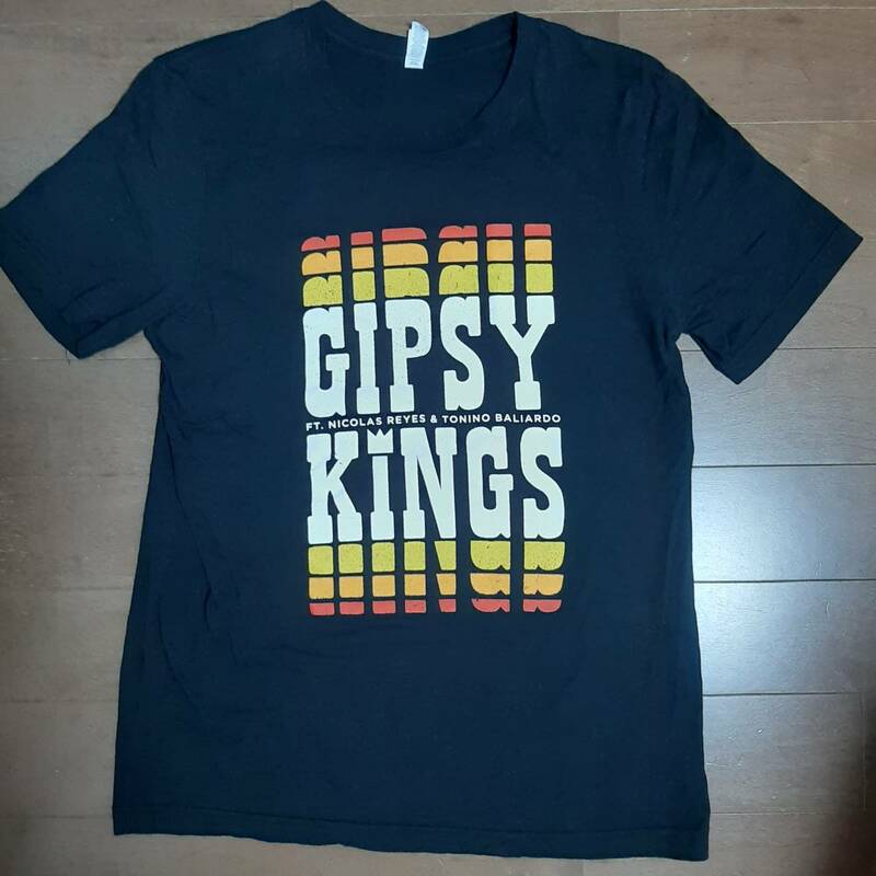 激レア バンドTシャツ GIPSY KINGS ジプシーキングス 2019 TOUR FT. NICOLAS REYES & TONINO BALIARDO 会場限定 黒 Lサイズ ロック 古着