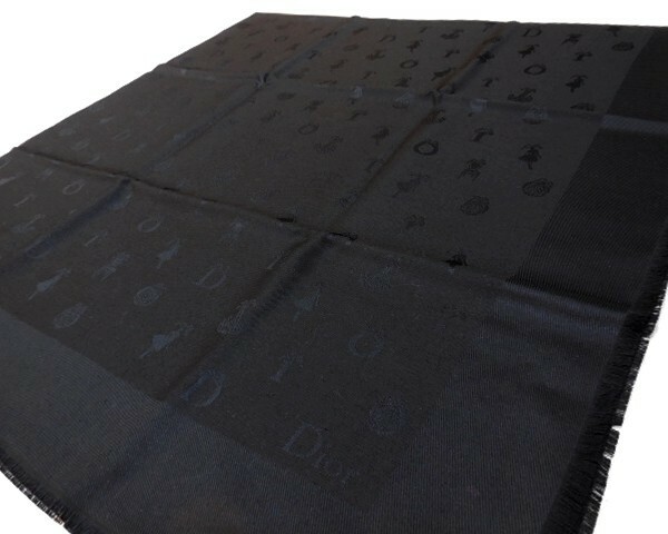 ディオール ストール SO DIOR ブラック 140cm X 140cm ジャガード織り 11SOD140I650 C900