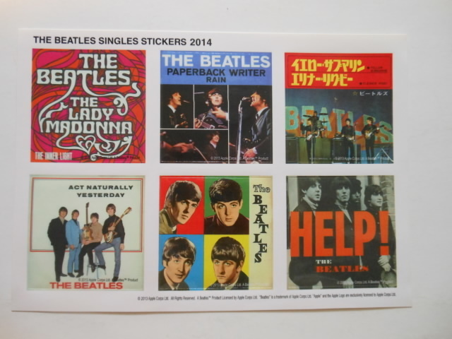 ☆ビートルズ THE　BEATLES　SINGLES　STICKERS　ステッカー １　　送料無料！☆