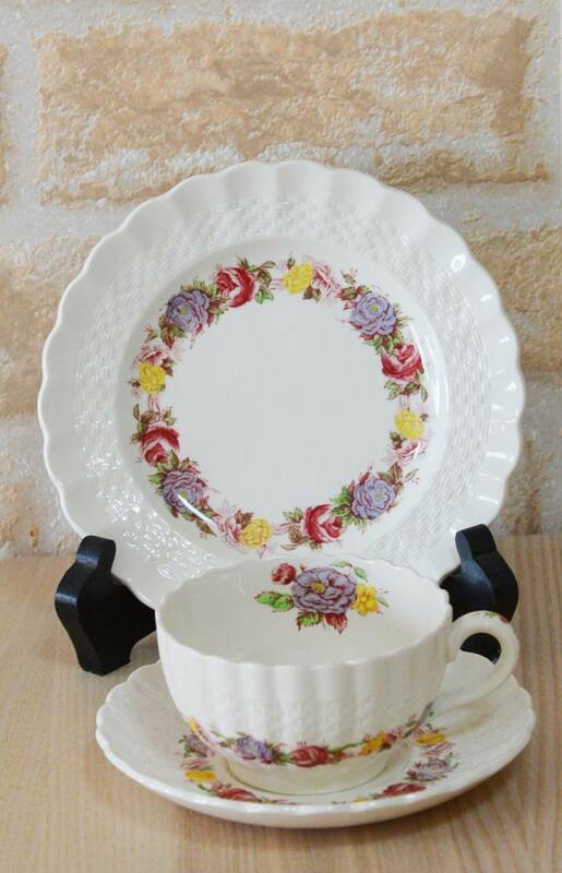 超レア美品☆　Spode　ローズブライアー「いばら姫」Rose Briar ティートリオ