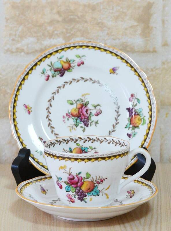 超レア美品☆　Spode　ロッキンガム　Rockingham　トリオ