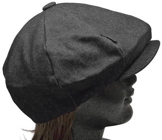 新品　ハンチング キャスケット 【 ブラックデニム 】 サイズ調節可 デニム　フリーサイズ DIGZHAT メンズ レディース 帽子