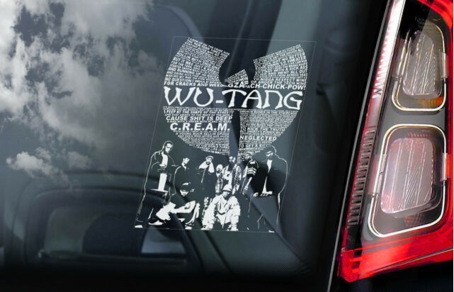 ◆ウータン・クラン Wu-Tang Clan 外張り カーステッカー 140×100mm@外貼り カー ステッカー シール ヒップホップ M1 ウータンクラン 3065