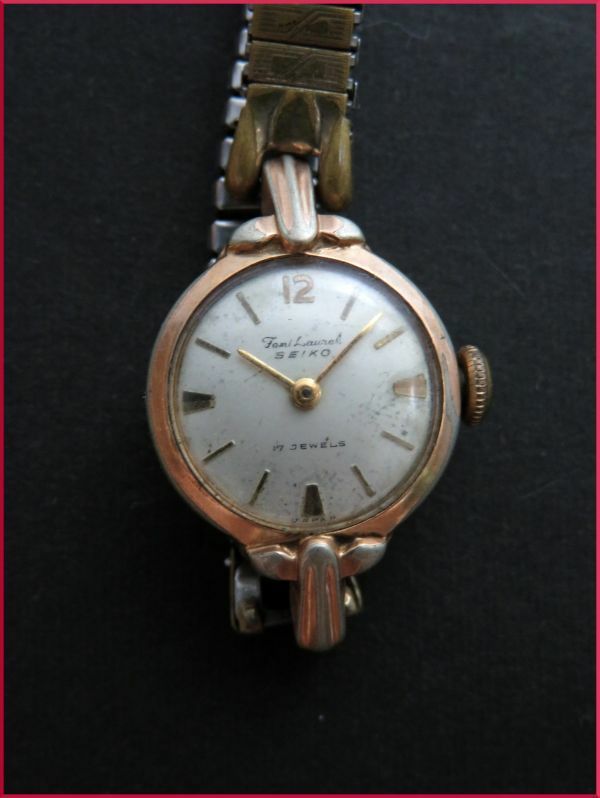 セイコー SEIKO ローレル Femi LAUREL 17石 手巻き 2針 5214 女性用 レディース 腕時計 S797 稼働品