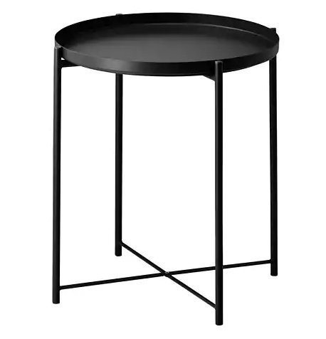 ☆ IKEA イケア ☆ GLADOM グラドム トレイテーブル, センターテーブル, ブラック ＜45x53 cm＞ 2ｈ ☆ 未使用