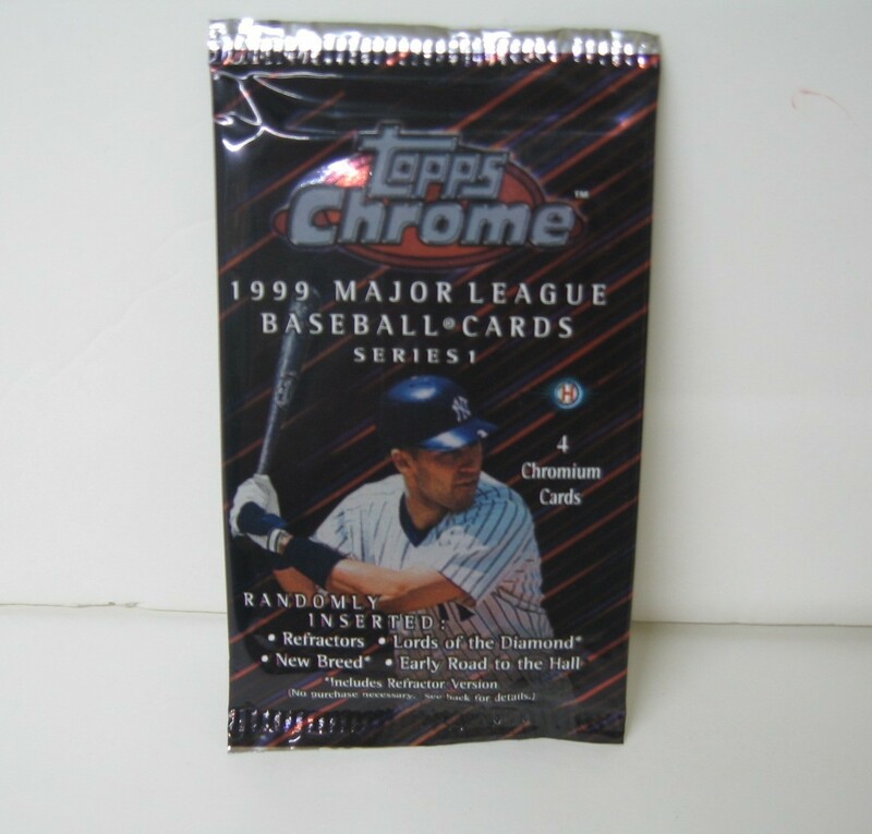 US版 トップス クローム 1999 シリーズ1 メジャーリーグ　ベースボールカード　1パック 4枚入り(MLB toppsトレーディングカード chrome)