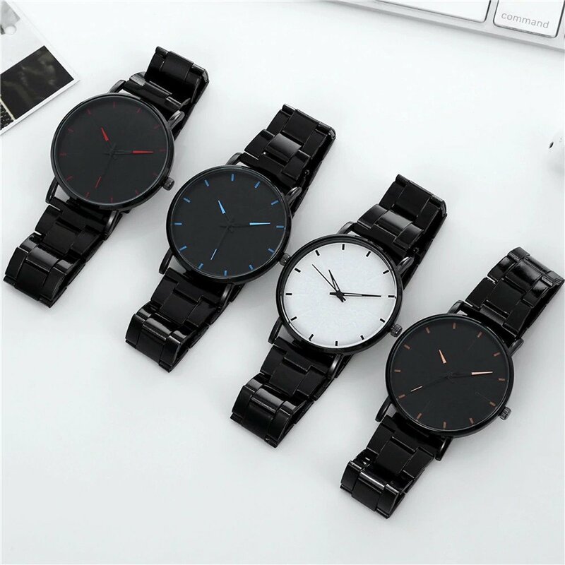 【 送料当社負担 】紳士 高腕時計 メンズ 超薄型時計 アナログ クォーツ時計 ビジネス ステンレス 4種類　2 ブラックブラウン系 Bsn-L-D