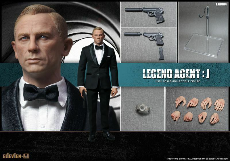 Agent J ボンド 007 ダニエルクレイグ ELEVEN KAI 1/6 スケール Daniel Craig アクションフィギュア フルセット 