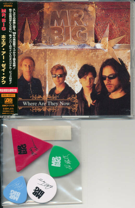 ミスター・ビッグ/MR.BIG/Where Are They Now/ホエア・アー・ゼイ・ナウ★日本盤★初回ピック付★Billy Sheehan/Eric Martin/Paul Gilbert