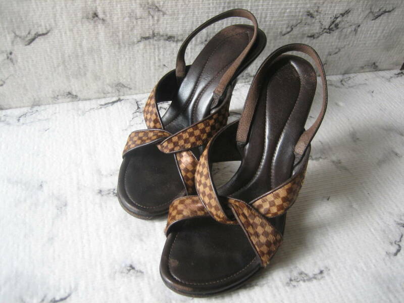 す＊　 LOUIS VUITTON 　＊　ダミエ　＊　ミュール 　＊　サンダル 　＊　ルイヴィトン 　＊　size　３７