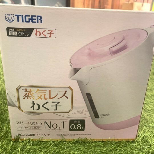 タイガー 電気ケトル わく子 800ml 新品 蒸気レス ピンク 魔法瓶 Tiger PCJ-A080-P 未使用品