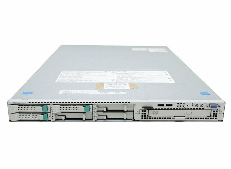 NEC Express5800/R120d-1E Xeon E5-2403 1.8GHz*2 24GB 300GBx3台 (SAS2.5インチ/6Gbps/RAID5構成) DVD-ROM AC*2 Mega RAID SAS 9267-8i