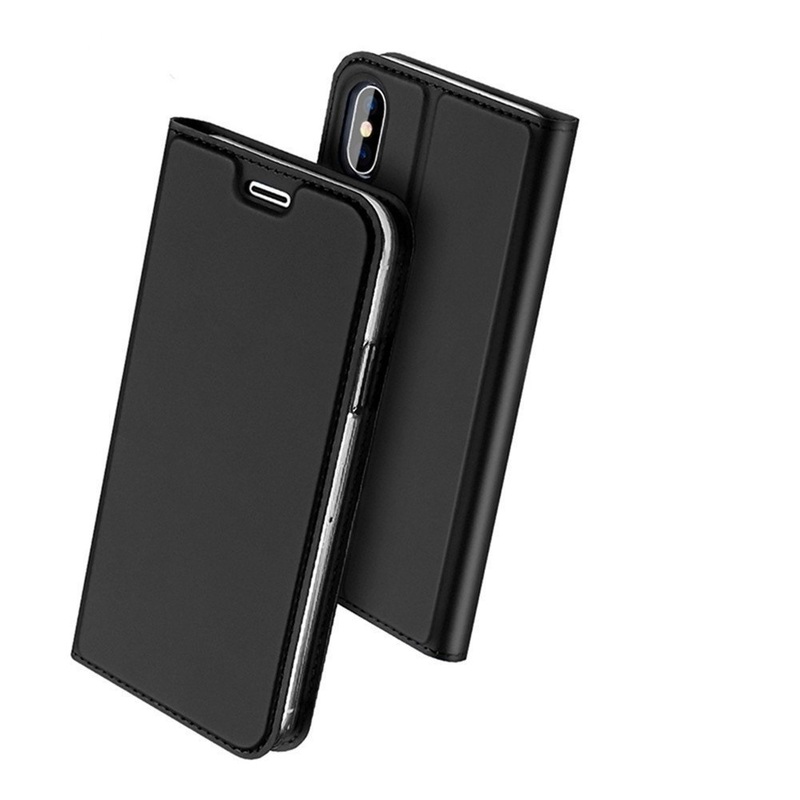 【送料無料】iPhone XS Max 専用 ケース 手帳型ケース カバー　定期入れ ポケット シンプル スマホケース ブラック