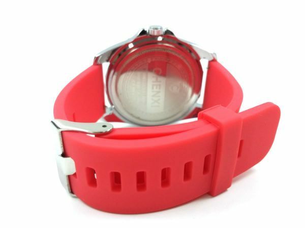 スポーツバンド 交換 腕時計ベルト ストラップ シリコン ラバー レッド 22mm