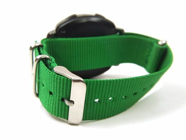 ナイロン製ミリタリーストラップ natoタイプ 腕時計布ベルト グリーン 18mm