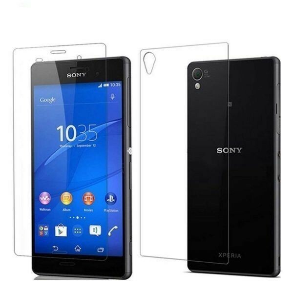 2セット＝4枚【両面セット】Sony Xperia XZ SO-01J / SOV34 / 601SO防指紋 光沢保護フィルム 両面セット★合計4枚